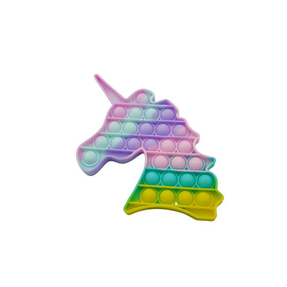 Jucarie antistres din silicon, Pop it Now and Flip It, Unicorn, Multicolor, Model 3-0
