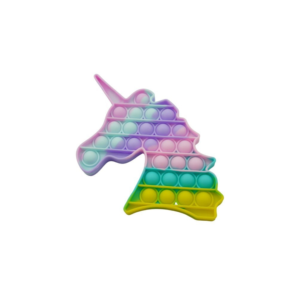 Jucarie antistres din silicon, Pop it Now and Flip It, Unicorn, Multicolor, Model 3-0
