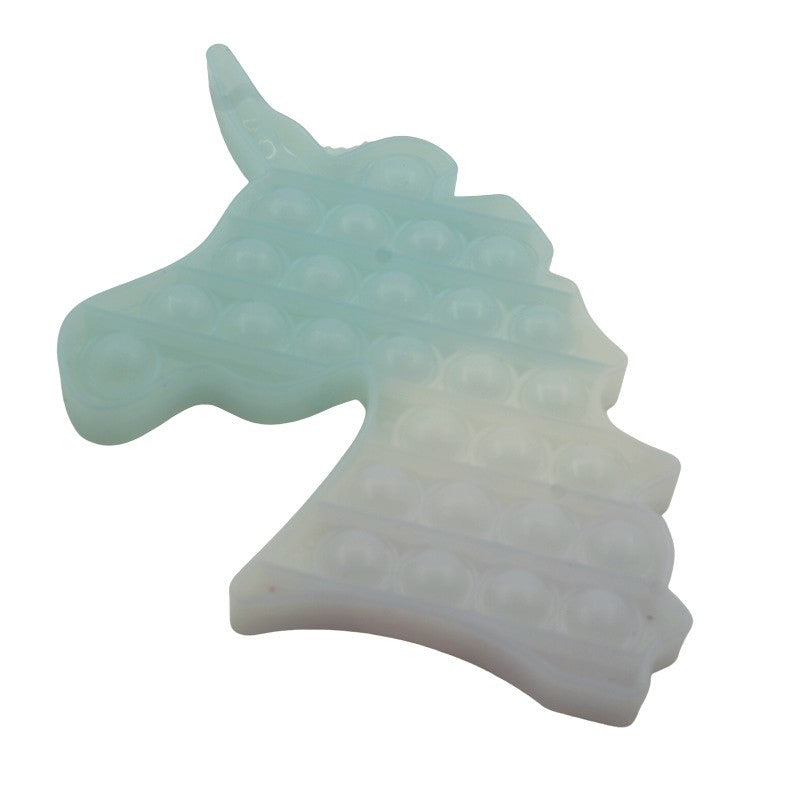 Jucarie antistres din silicon, Pop it Now and Flip It, Unicorn, Transparent-1