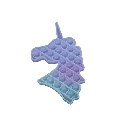 Jucarie antistres din silicon, Pop it Now and Flip It, Unicorn, Transparent-2
