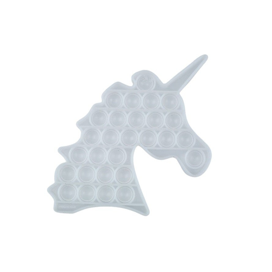 Jucarie antistres din silicon, Pop it Now and Flip It, Unicorn, Transparent-3