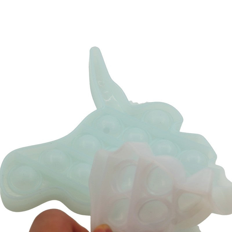 Jucarie antistres din silicon, Pop it Now and Flip It, Unicorn, Transparent-7