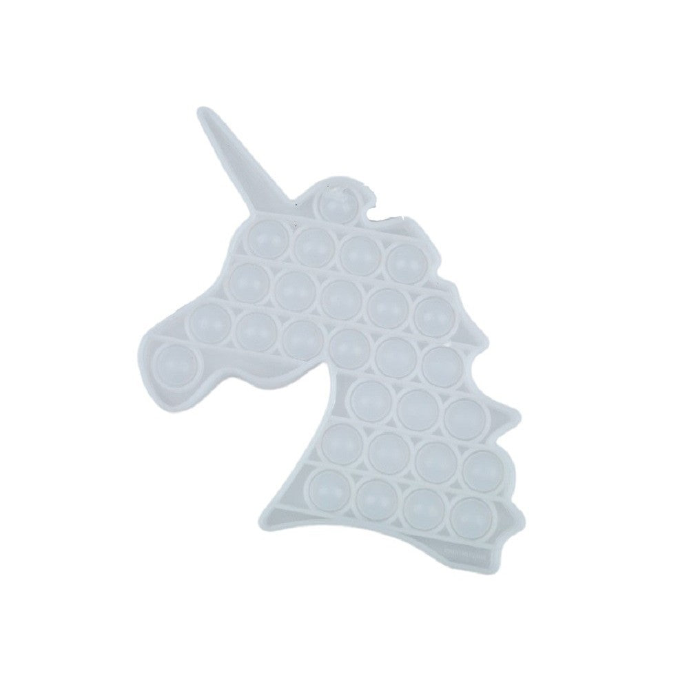 Jucarie antistres din silicon, Pop it Now and Flip It, Unicorn, Transparent-8
