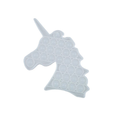 Jucarie antistres din silicon, Pop it Now and Flip It, Unicorn, Transparent-8
