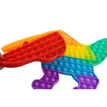 Jucarie antistres din silicon Pop it now, forma Dinozaur, multicolor, urias-3