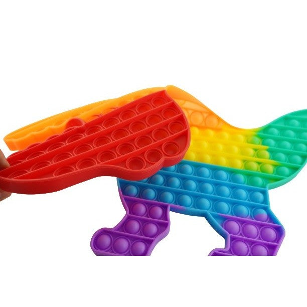 Jucarie antistres din silicon Pop it now, forma Dinozaur, multicolor, urias-3