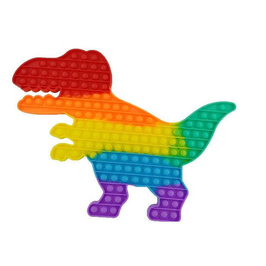 Jucarie antistres din silicon Pop it now, forma Dinozaur, multicolor, urias-0