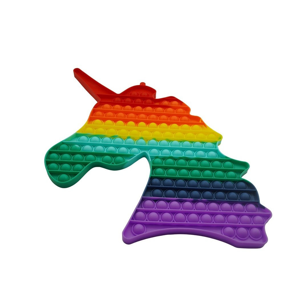 Jucarie antistres din silicon Pop it now, forma Unicorn, multicolor, urias-1