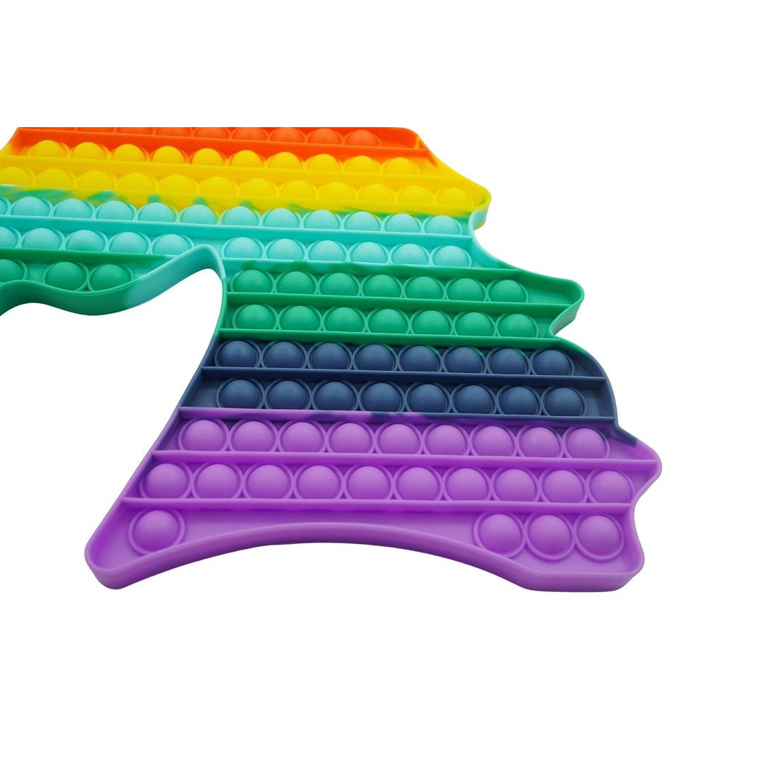 Jucarie antistres din silicon Pop it now, forma Unicorn, multicolor, urias-2