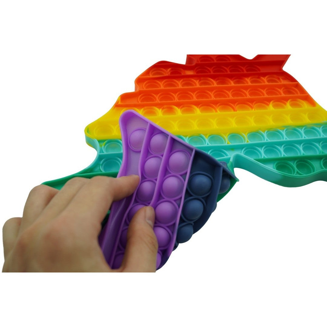 Jucarie antistres din silicon Pop it now, forma Unicorn, multicolor, urias-6