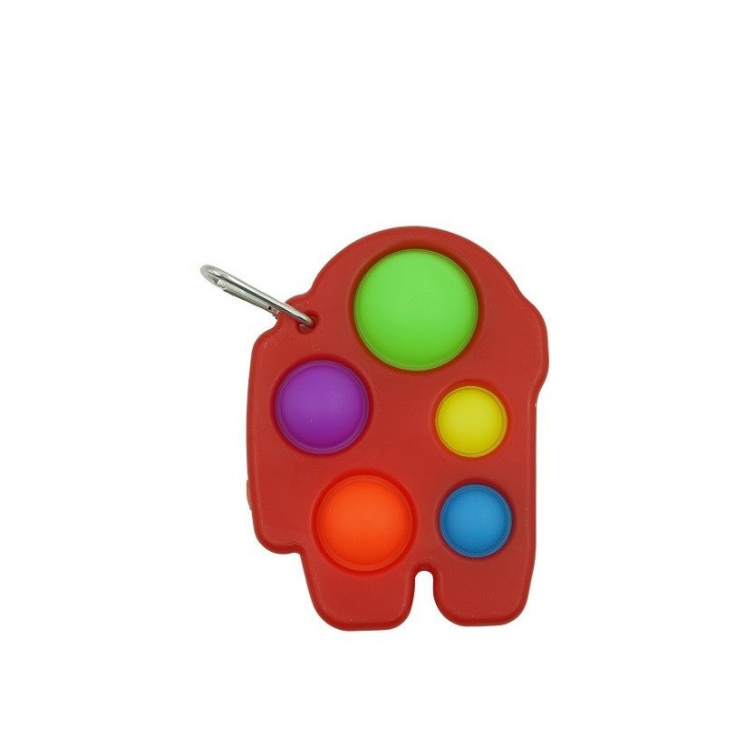 Jucarie Antistres Flippy - Fidget Toy, Simple Dimple, Among us, Rosu-0