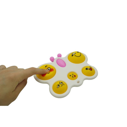 Jucarie Antistres Flippy - Fidget Toy, Simple Dimple, Fluture, Alb-3