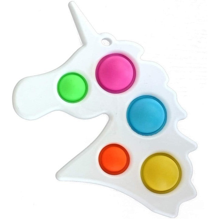 Jucarie Antistres Flippy - Fidget Toy, Simple Dimple, Unicorn, Alb-3