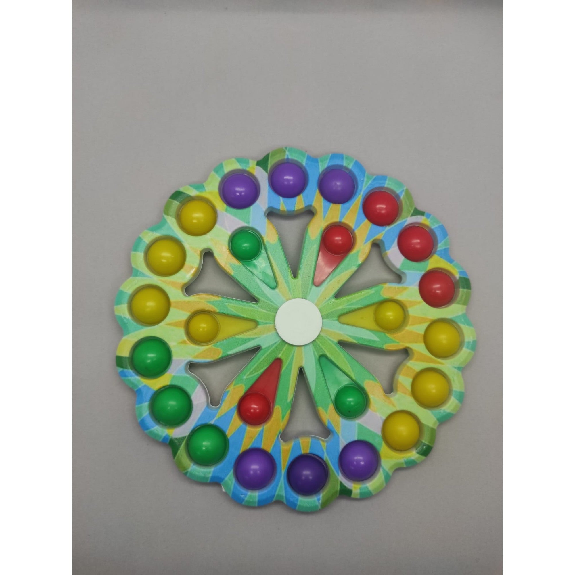 Jucarie antistres, simple dimple, fidget toy spinner, cu 24 buline, Multicolor, mix, Flippy-2