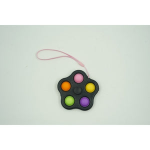 Jucarie antistres simple dimple fidget toy spinner cu 5 buline, Multicolor/Negru-0