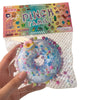 Jucarie Antistres Squishy, Flippy, cu Revenire Lenta, Model Gogoasa, 6x6 cm, 99g, Ambalaj Transparent, Albastru-0