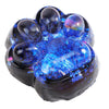 Jucarie Antistres Squishy, Flippy, cu Revenire Lenta, Model Labuta de Pisica cu Sclipici, 6.5x6 cm, 60g, Ambalaj Transparent, Albastru-Negru-0