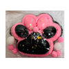 Jucarie Antistres Squishy, Flippy, cu Revenire Lenta, Model Labuta de Pisica, cu Stelute, 12 cm, 220g, Pinch Family, Ambalaj Transparent, Roz Negru-0