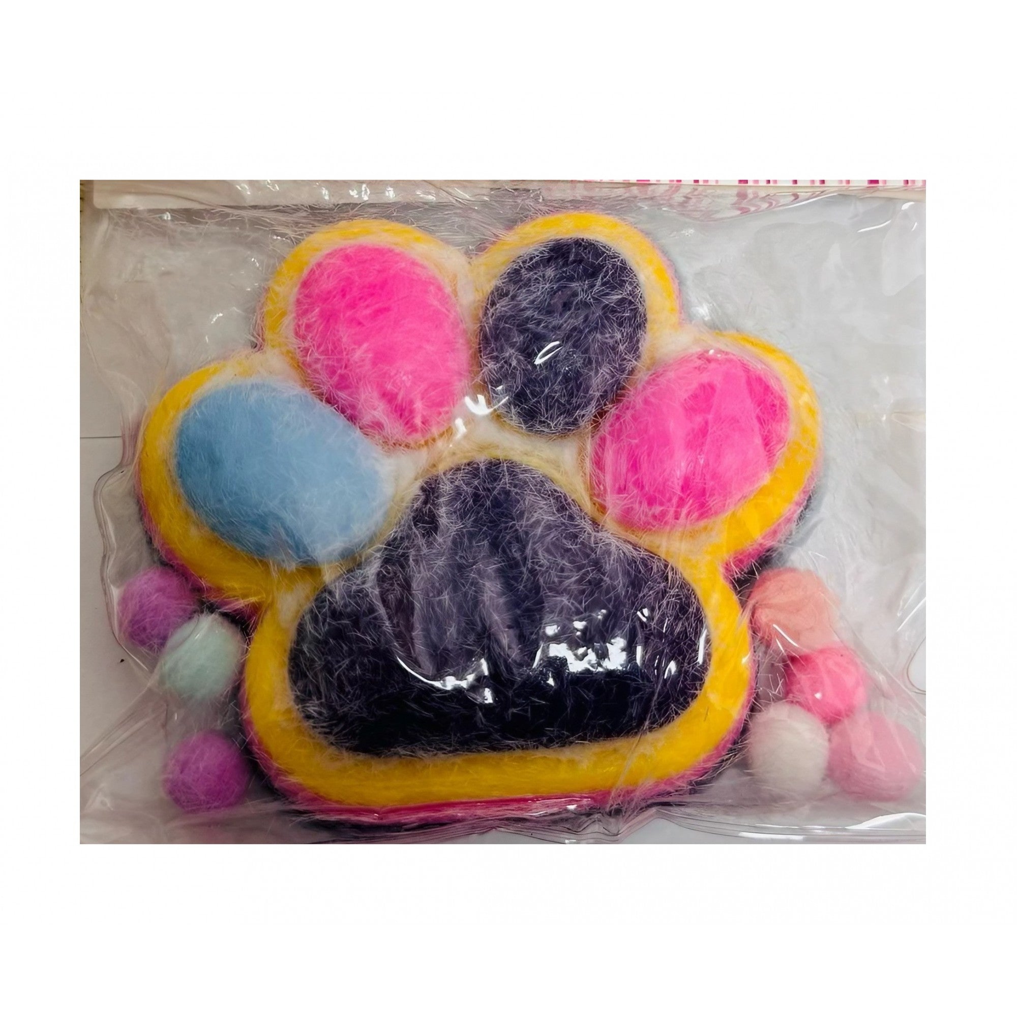 Jucarie Antistres Squishy, Flippy, cu Revenire Lenta, Model Labuta de Pisica Pufoasa, 220g, 12.5 x 10.5 cm Squeeze Pinch Family, Ambalaj Transparent, Multicolor-0
