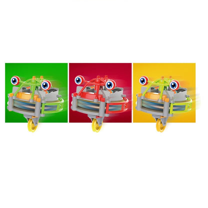 Jucarie circuit pentru copii, Flippy, Broscuta pe monociclu, Galben-1