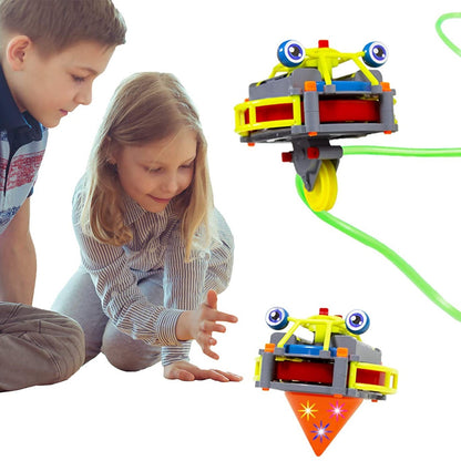 Jucarie circuit pentru copii, Flippy, Broscuta pe monociclu, Galben-2