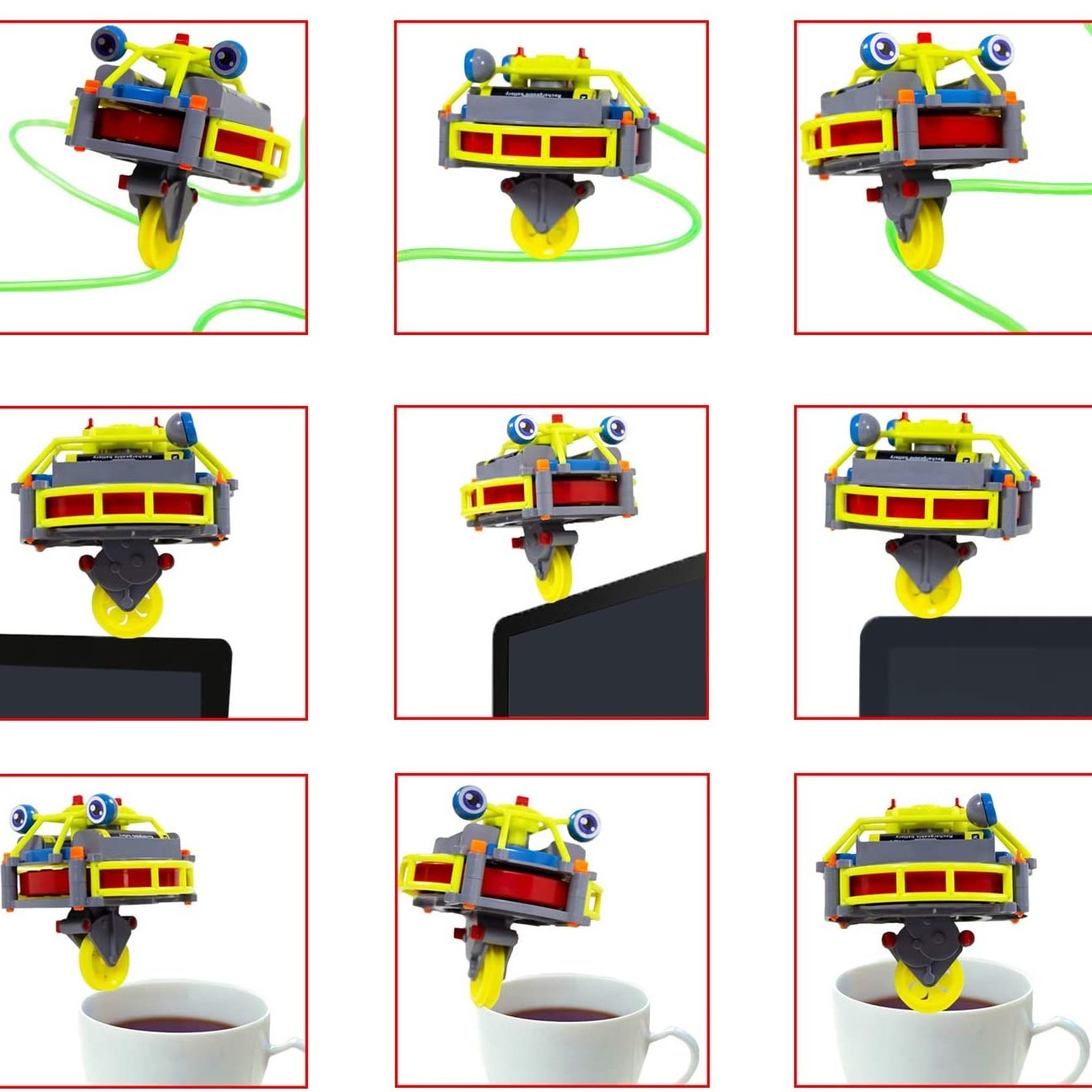 Jucarie circuit pentru copii, Flippy, Broscuta pe monociclu, Galben-4