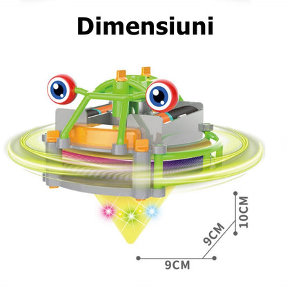Jucarie circuit pentru copii, Flippy, Broscuta pe monociclu, Verde-5