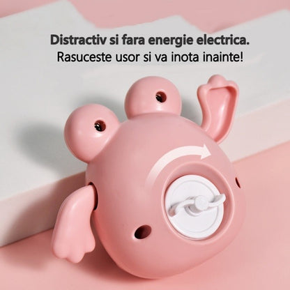 Jucarie de baie pentru copii, Flippy, broscuta roz-2
