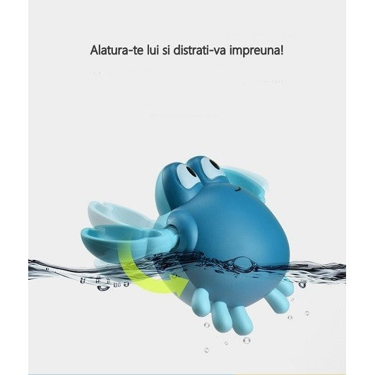 Jucarie de baie pentru copii, Flippy, crab albastru-2