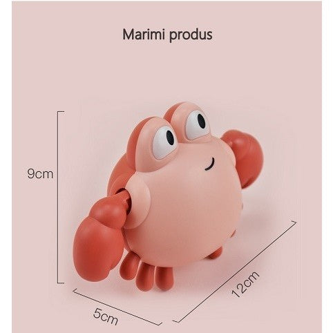 Jucarie de baie pentru copii, Flippy, crab roz-1