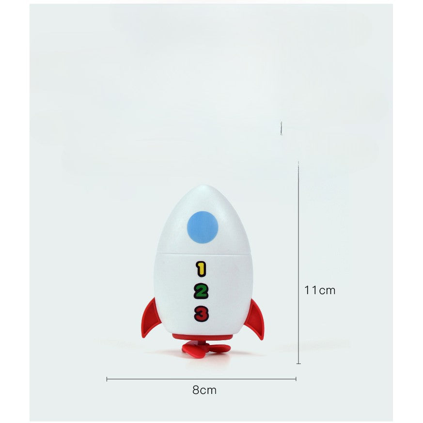 Jucarie de baie pentru copii, Flippy, Racheta de apa, 11 cm, Alb-7