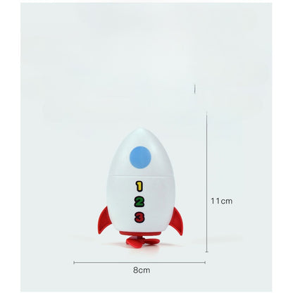 Jucarie de baie pentru copii, Flippy, Racheta de apa, 11 cm, Alb-7