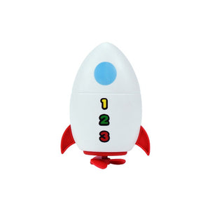 Jucarie de baie pentru copii, Flippy, Racheta de apa, 11 cm, Alb-0