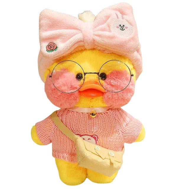 Jucarie de plus Ratusca Lalafanfan Flippy, Haine si Accesorii Random, Galben-7