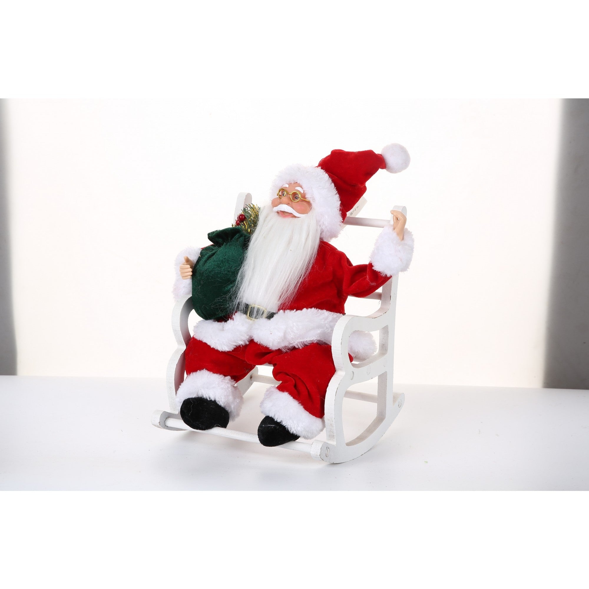 Jucarie decorativa, Flippy, Mos Craciun, 30 cm x 18 cm, grosime 18 cm, lana, tesatura de plus, poliester, interior/exterior-3