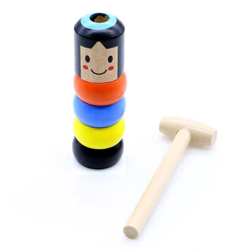 Jucarie din lemn pentru copii, soldatel indestructibil multicolor-2