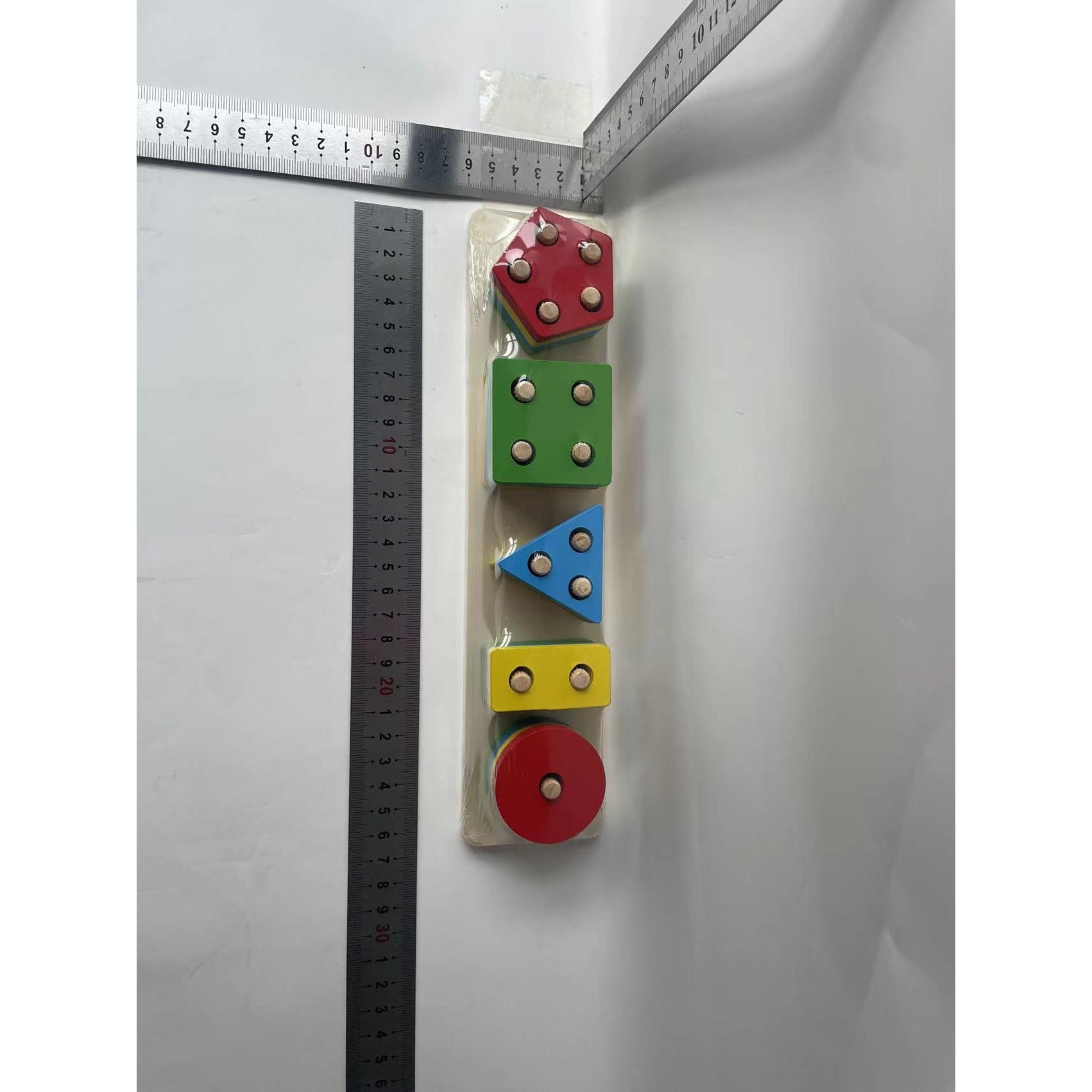 Jucarie Educativa Flippy, Tip Montessori, din Lemn, + 36 Luni, Forme Geometrice, 20 Piese, 6 x 26.5 cm, Multicolor-12