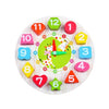 Jucarie Educativa Flippy, Tip Montessori, Model Ceas Girafa, din Lemn, + 36 Luni, 12 Piese, 17 cm, Multicolor-0