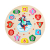 Jucarie Educativa Flippy, Tip Montessori, Model Ceas Pinguin, din Lemn, + 36 Luni, 12 Piese, 17.2 cm, Multicolor-0
