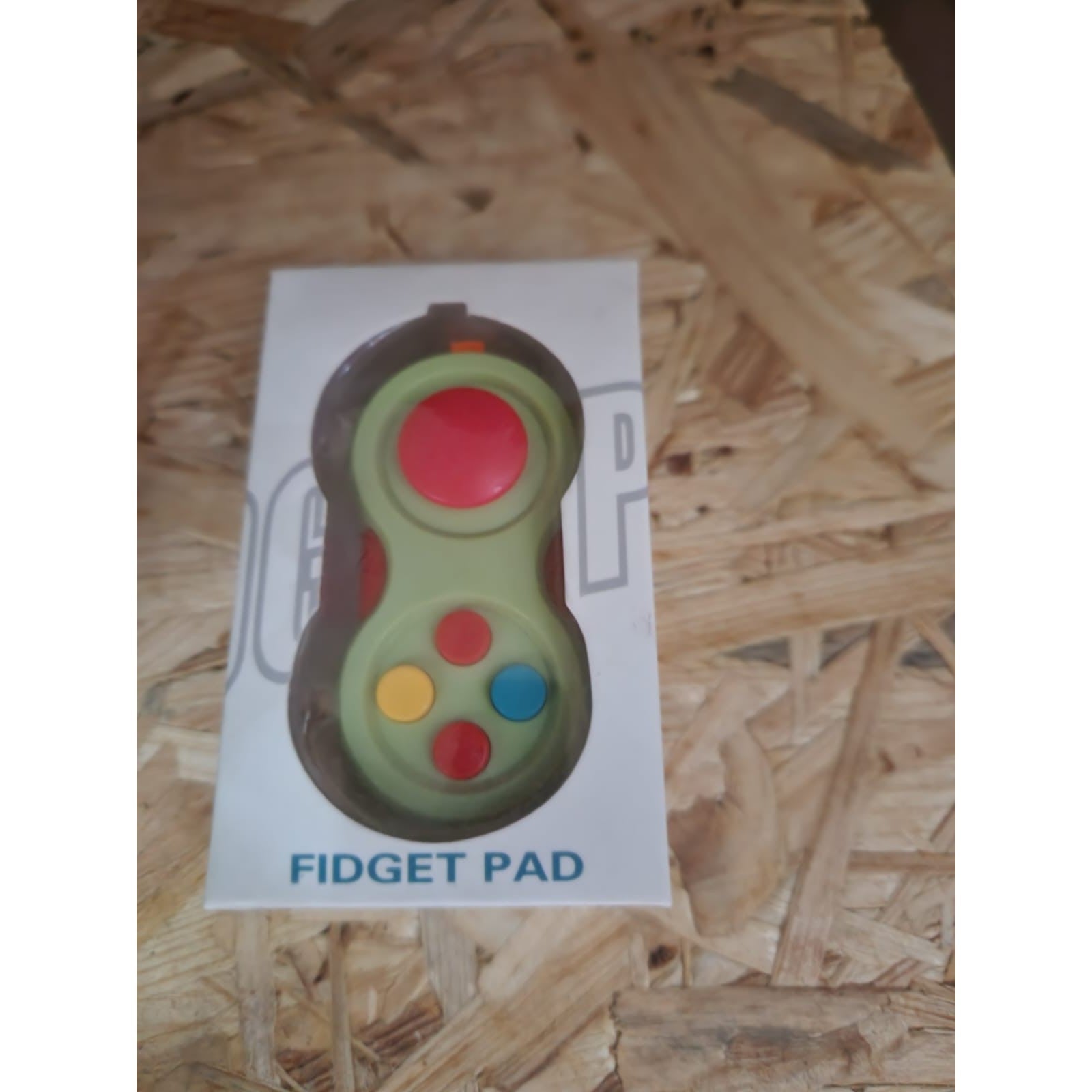 Jucarie interactiva antistres Fidget Pad, pentru copii, Multicolora Verde, + 3 ani, Flippy-0