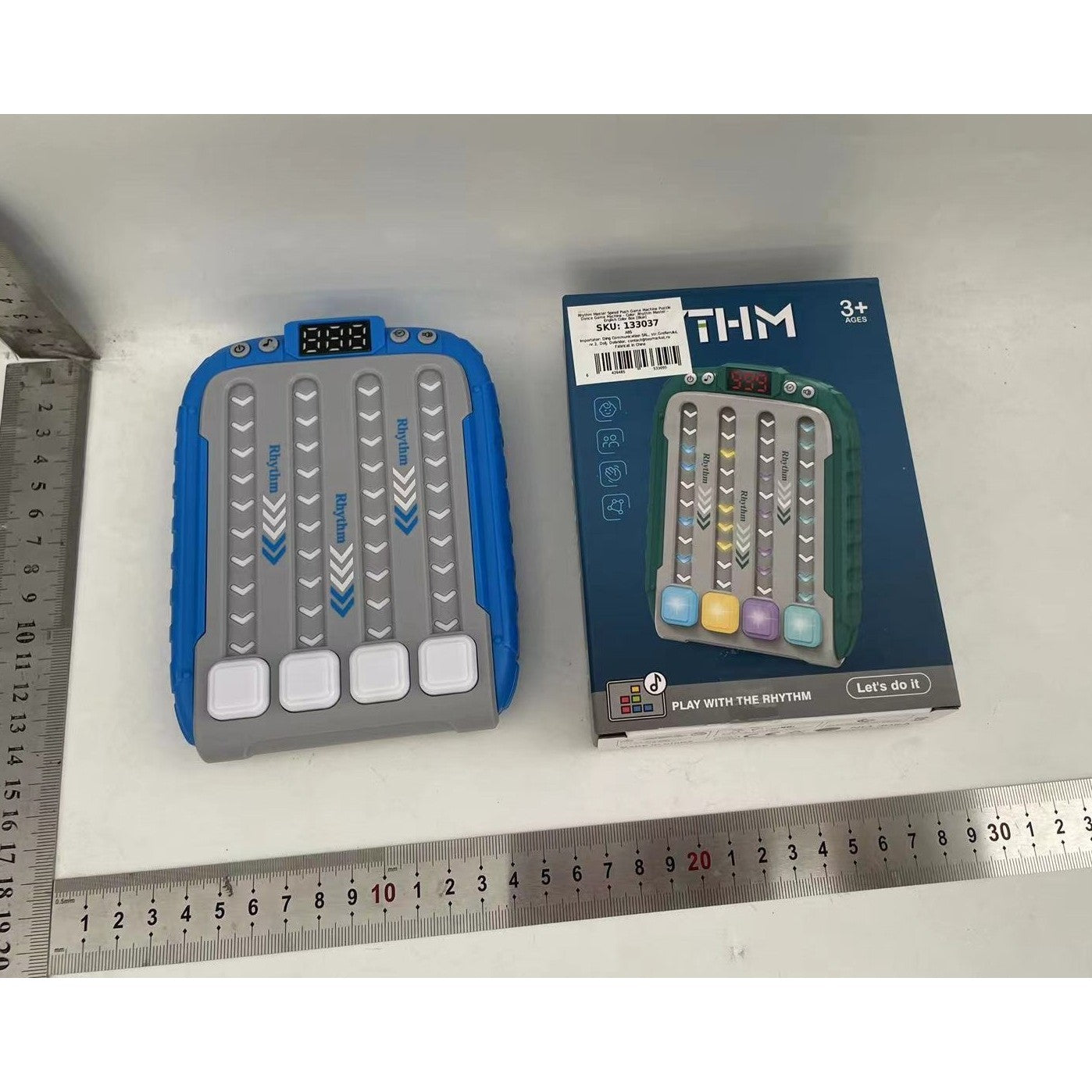 Jucarie Interactiva, Flippy, Joc Rhythm, +3 Ani, din ABS, 6 Niveluri, 15 x 3 x 11 cm, Functie Muzicala, Albastru-1