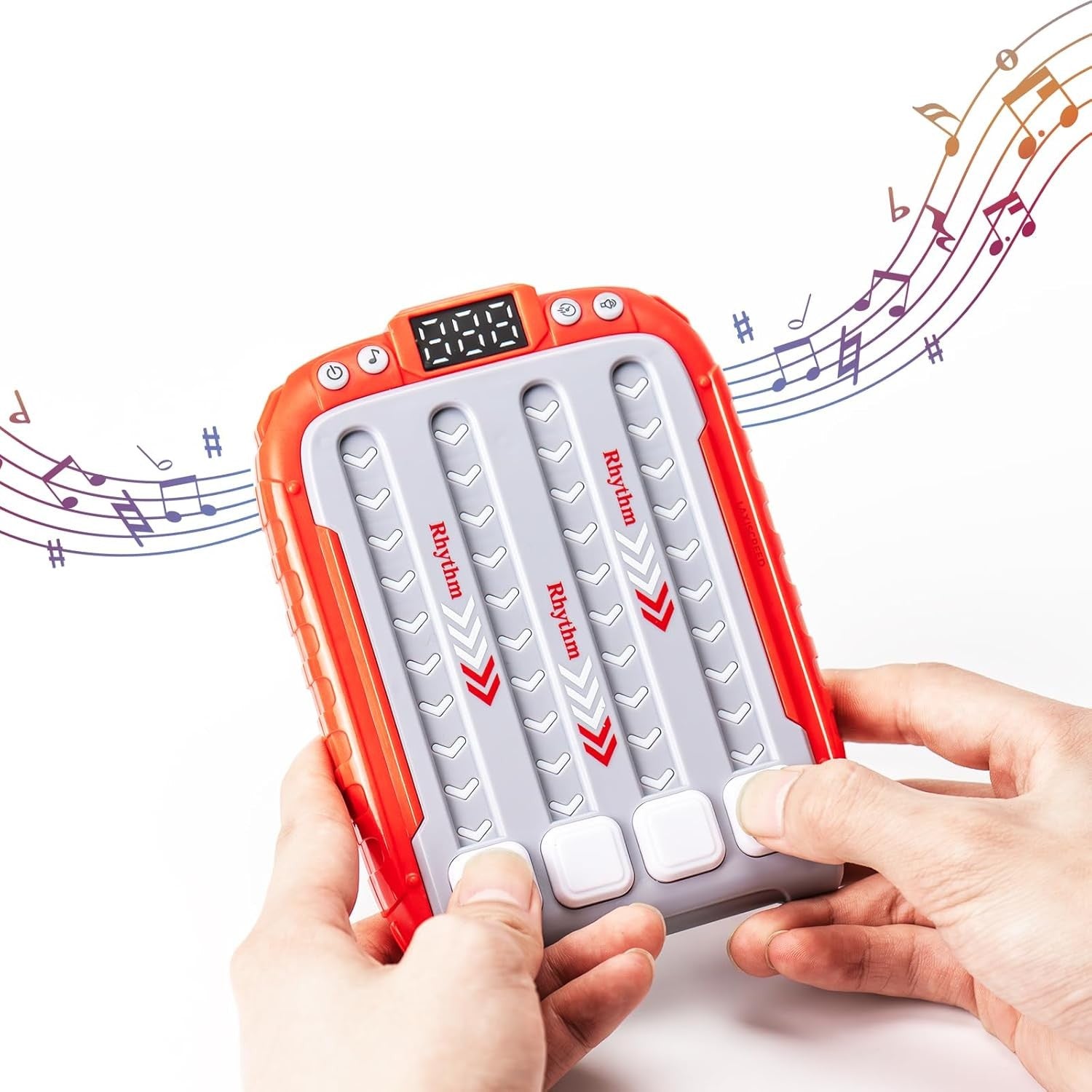 Jucarie Interactiva, Flippy, Joc Rhythm, +3 Ani, din ABS, 6 Niveluri, 15 x 3 x 11 cm, Functie Muzicala, Rosu-1