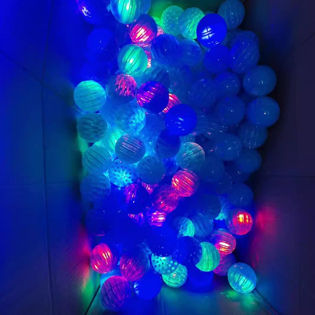 Jucarie Interactiva, Flippy, Minge Saltareata Crystal Ball, cu Banda Elastica, 6 cm, +7 Ani, din Plastic, Albastru-1