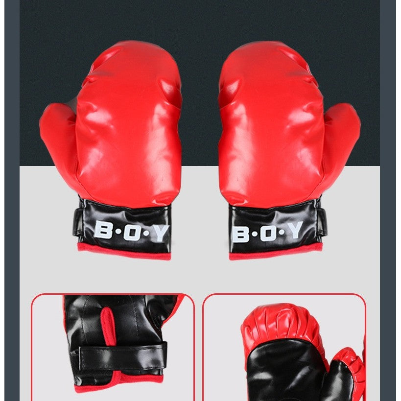 Jucarie Interactiva, Flippy, Model Sfera de Box cu Suport, Manusi Incluse, Inaltime Reglabila, +3 Ani, 120 x 20 x 23.5 cm, Rosu/ Negru-6