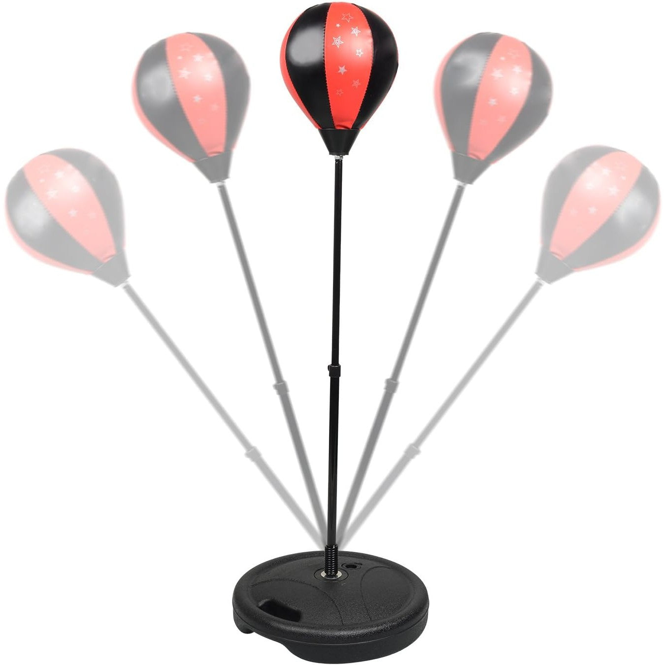 Jucarie Interactiva, Flippy, Model Sfera de Box cu Suport, Manusi Incluse, Inaltime Reglabila, +3 Ani, 120 x 20 x 23.5 cm, Rosu/ Negru-0