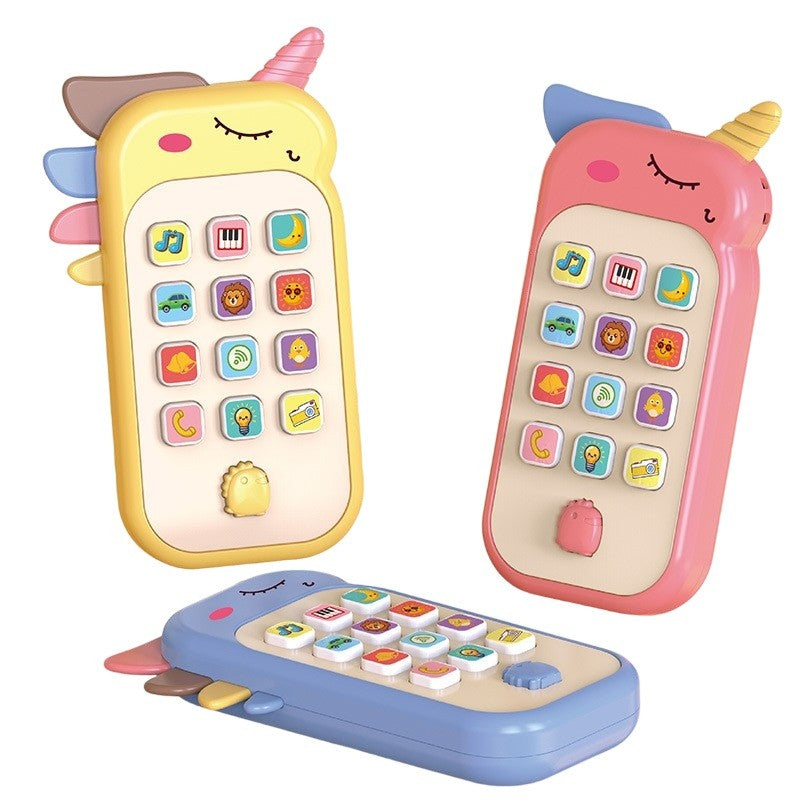 Jucarie Interactiva, Flippy, Telefon Inteligent, Model Unicorn, Functii Educative, Muzicale si Voce, 4-6 ani, 19 x 11.5 cm, din Plastic, Multicolor-0