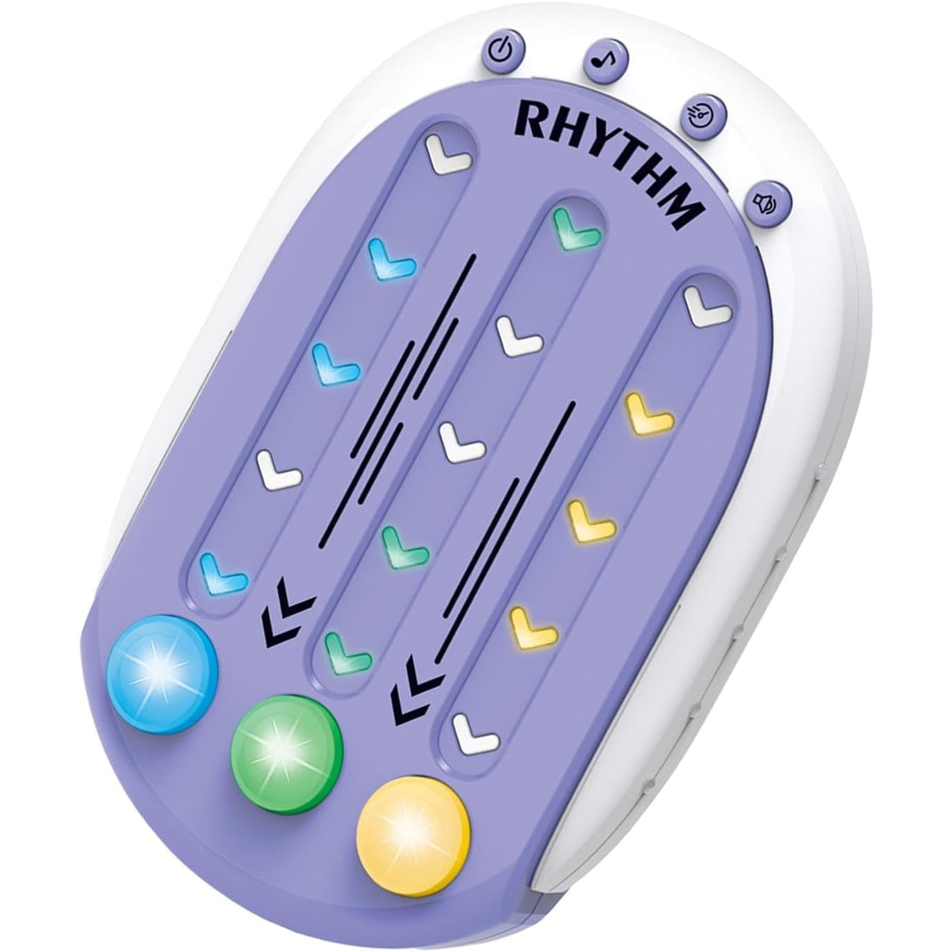 Jucarie Interactiva, Flippy, Tip Jocuri Ritmice, +3 Ani, din ABS, 8 Niveluri de Joc, 9.5 x 2.5 x 13.6 cm, Mov-0