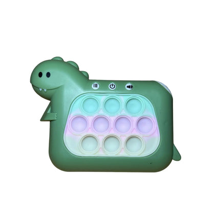 Jucarie Interactiva Pop It Whack A Mole, Flippy, Tip Consola, Anti-Stres, 4 Moduri de Joc, din ABS si Silicon, +3 Ani, Model Dinozaur, Verde-5