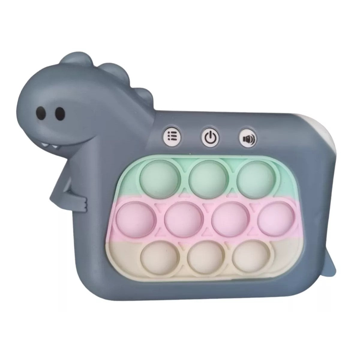 Jucarie Interactiva Pop It Whack A Mole, Flippy, Tip Consola, Anti-Stres, 4 Moduri de Joc, din ABS si Silicon, +3 Ani, Model Dinozaur, Verde Inchis-1