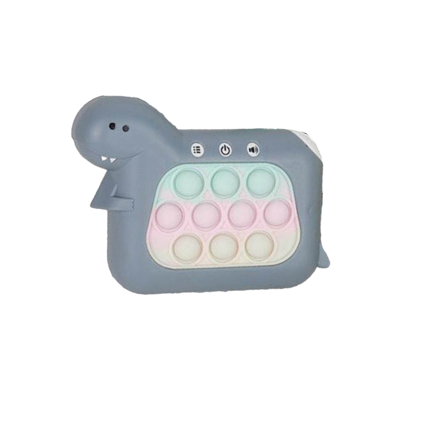 Jucarie Interactiva Pop It Whack A Mole, Flippy, Tip Consola, Anti-Stres, 4 Moduri de Joc, din ABS si Silicon, +3 Ani, Model Dinozaur, Verde Inchis-5